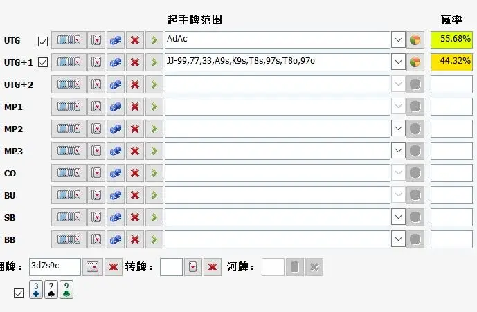德州扑克 all in 翻牌_德州扑克AA翻牌圈加注决策_AA翻牌面胜率分析