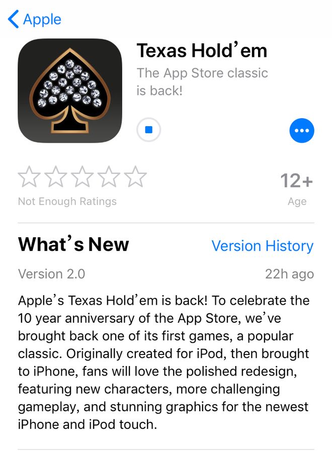 德州扑克2.0新版本_苹果德州扑克App Store十周年_德州扑克二维码